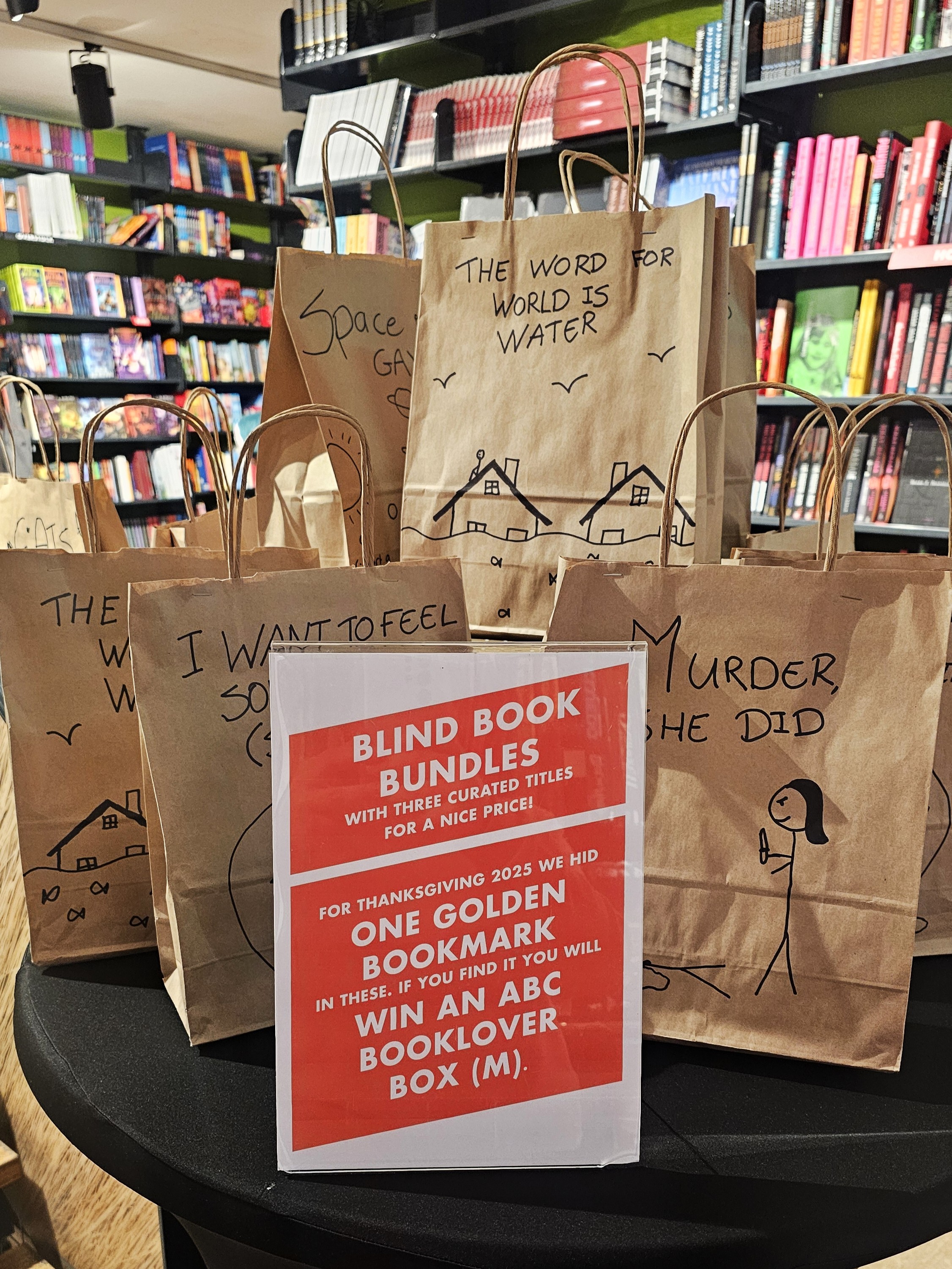 Blind Book Bundles on display in Amsterdam