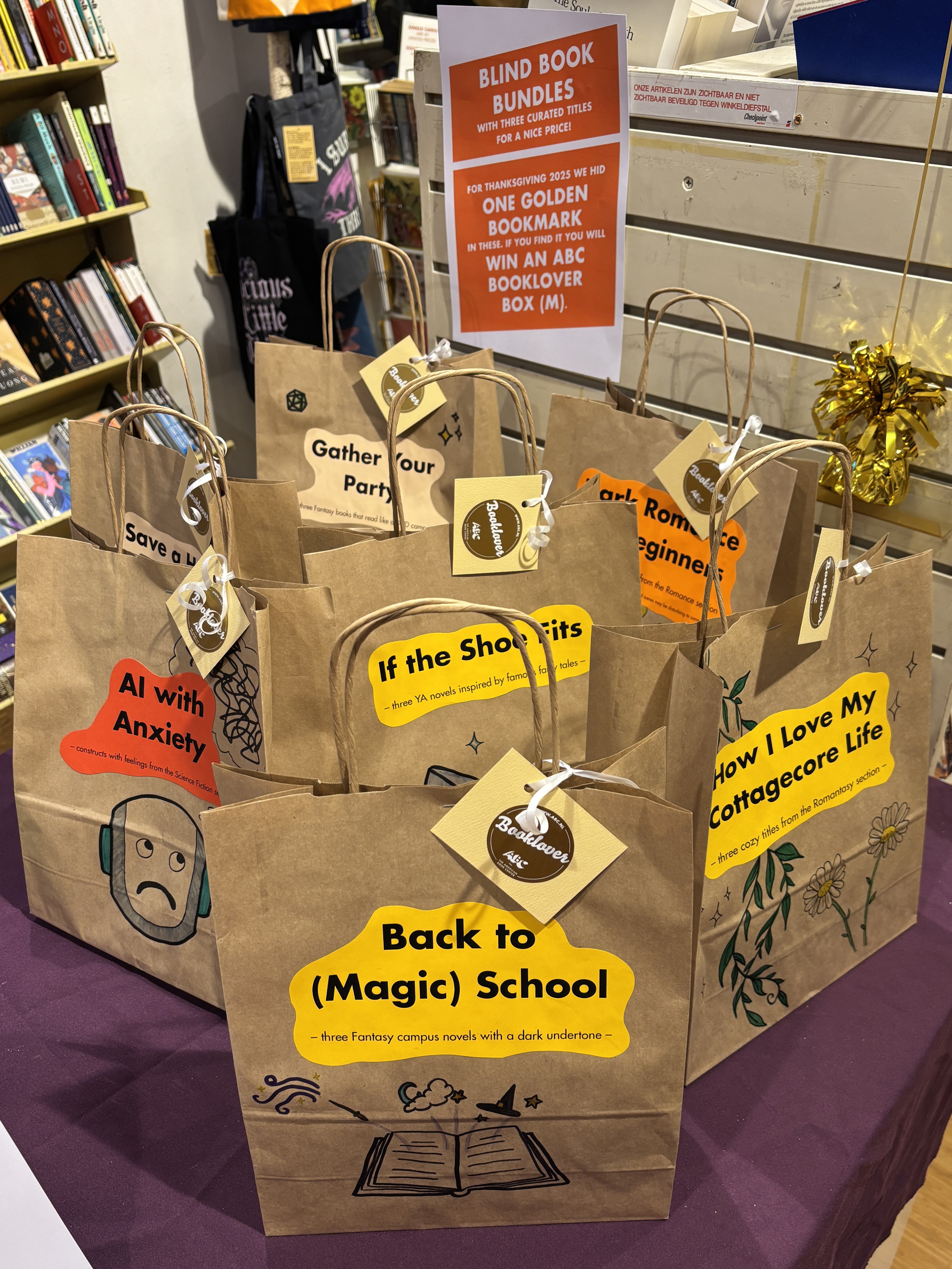 Blind Book Bundles on display in The Hague
